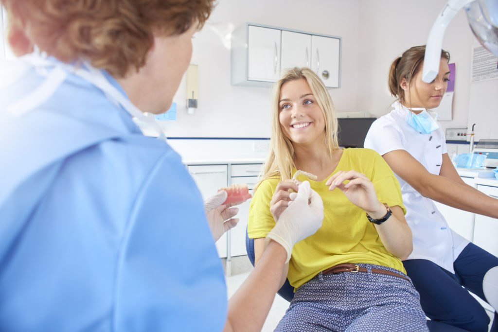girl at dental appointment 